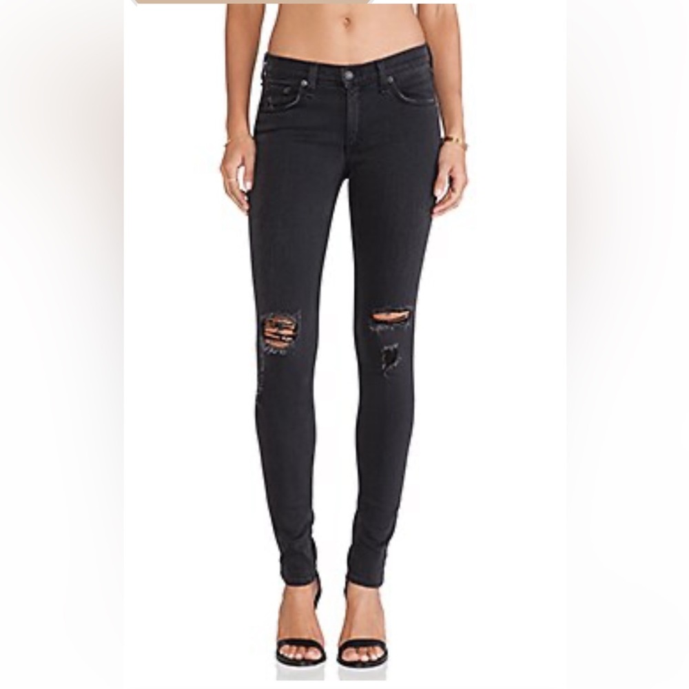 Rag & Bone The Skinny in Soft Rock w/Holes. Women’s size 29
